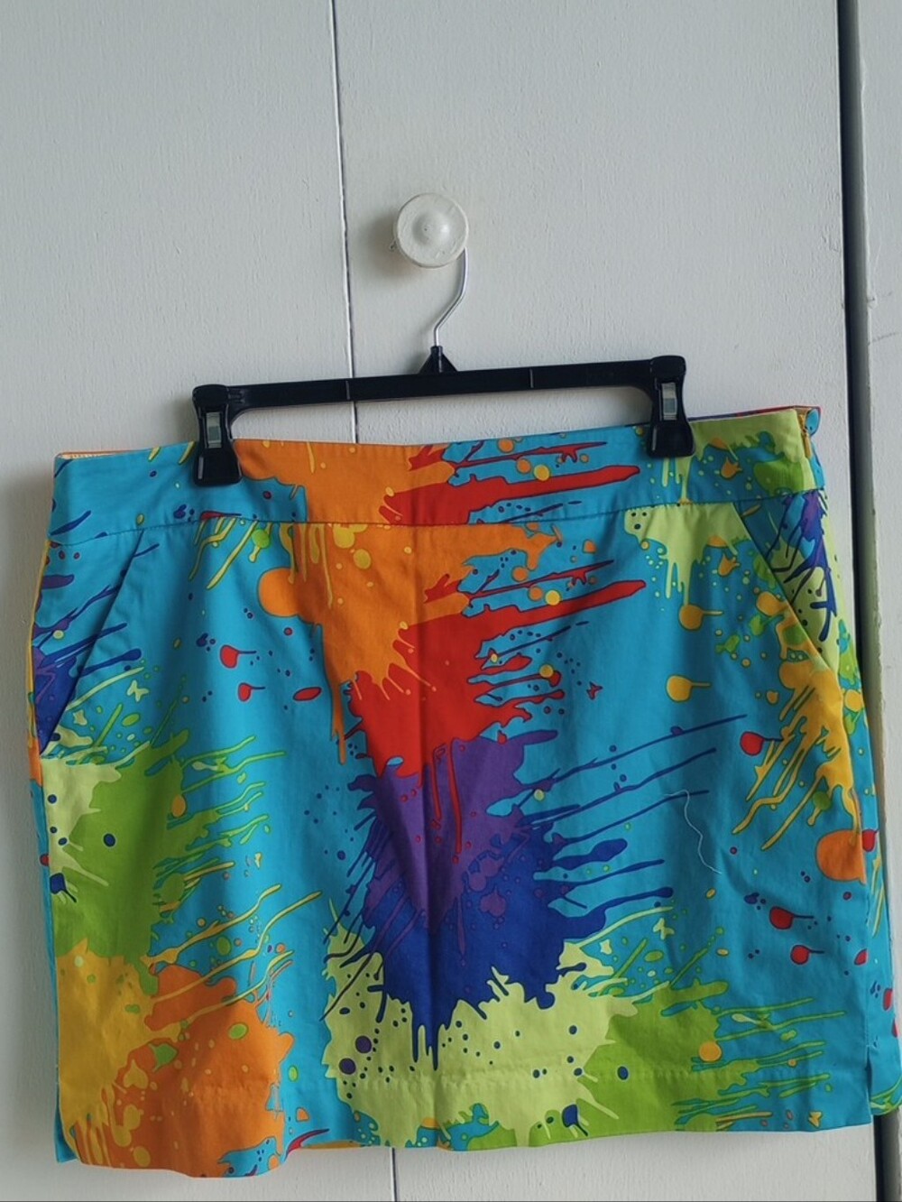 Loud Mouth Golf Skort Skirt Women's Large Paint Splatter Multicolor